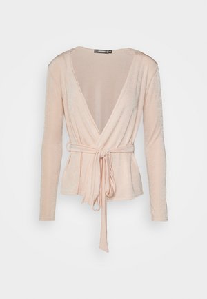 SLINKY TIE WRAP - Cardigan - blush pink