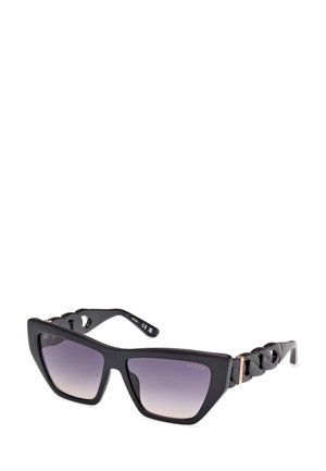 Guess IN INIETTATO PER - Sunglasses - nero lucido grigio fumo sfumato