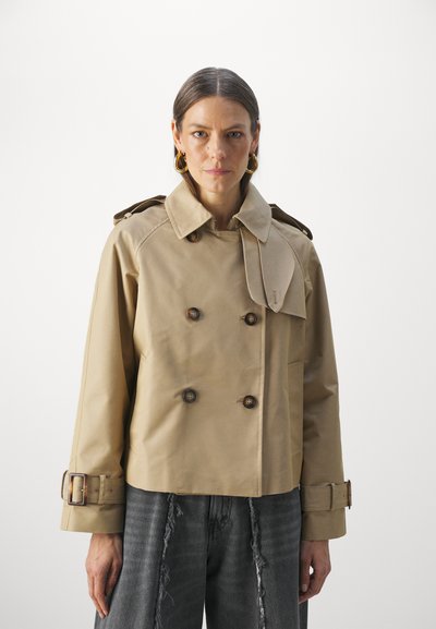 STUDIO ID ISLA SHORT TRENCH COAT - Viegla jaka - camel