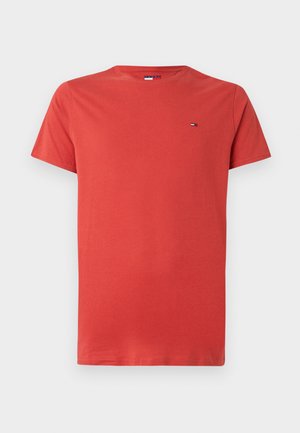 Tommy Jeans, FLAG EXTRA SLIM UNISEX - Tricou basic - terracotta red