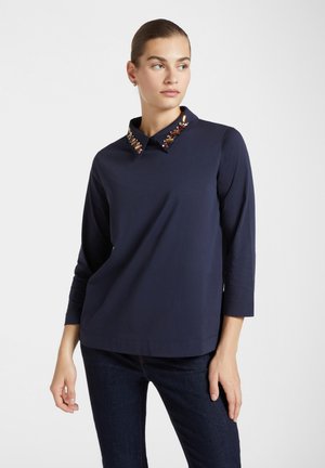 CON COLLETTO - Bluse - blu