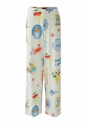 Oui, MARLENEHOSE SILKY TOUCH - Pantalon classique - white red