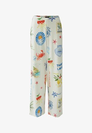 Oui, MARLENEHOSE SILKY TOUCH - Pantalon classique - white red