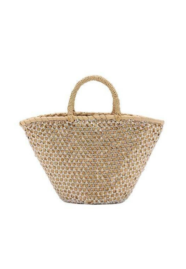 Mango - CAPAZO GECOMBINEERD - Handbag - open beige, Enlarge
