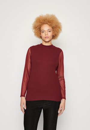ONLY Carmakoma CARMARCIA HIGH NECK - Μπλούζα με μακριά μανίκια - cabernet