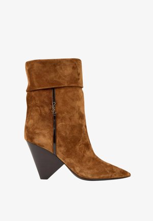 Saint Laurent, NIKI ANKLE BOOTS BROWN - Bottines à talons hauts - brown