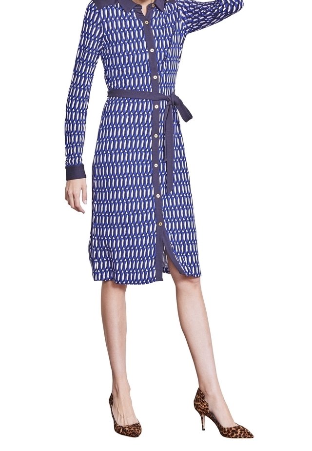 knit v neck dress 3/4 Sleeve V-Neck Knit Dress, Black