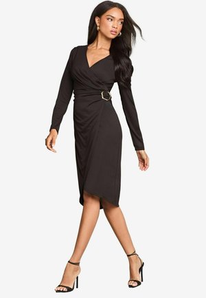 Lipsy LONGSLEEVE - Freizeitkleid - black