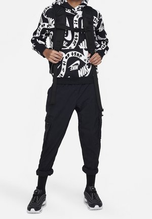 OLDER PRINTED CLUB - Felpa con cappuccio - black white