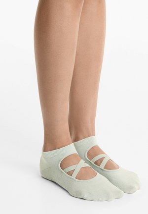 2 PAIRS OF YOGA AND PILATES WITH CROSSOVER - Socquettes - green