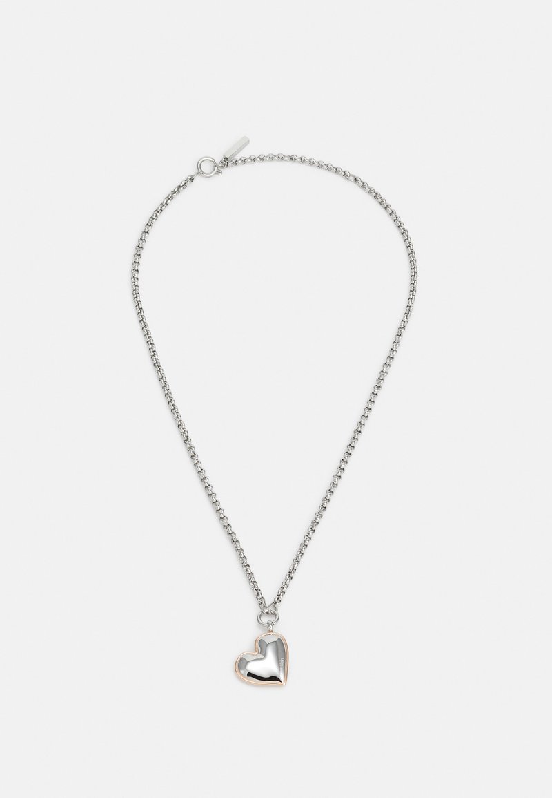 Calvin Klein POLISHED ON HEARTS NECKLACE - Necklace - silver-coloured