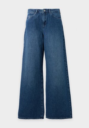KARL LAGERFELD, PANTS - Wide Leg - blue denim
