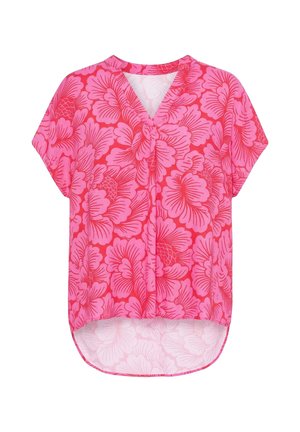 Studio Untold, FLOWER PRINT V-NECK BLOUSE - Bluse - pink