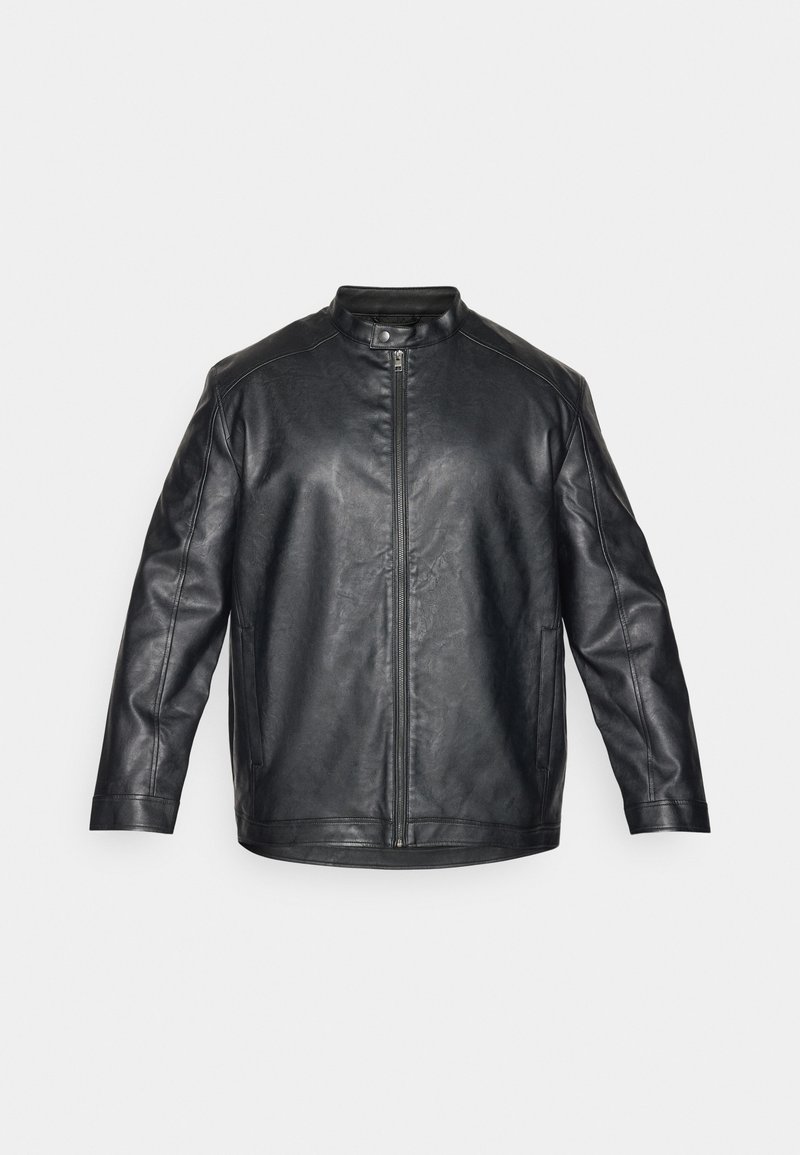 jack & jones Imitatieleren jas zwart