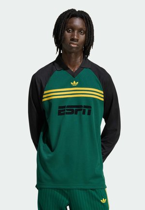 CHEST STR LS T - Top s dlhým rukávom - collegiate green/black