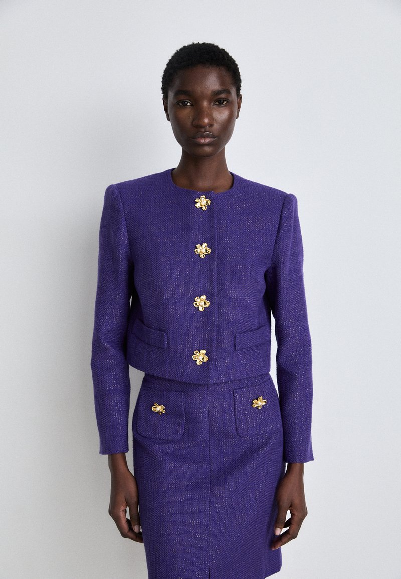 Marc Cain Collections Purple Fine Velvet Blazer PC 34.17 W20 741 main image 0