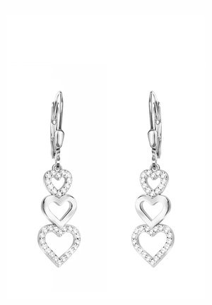 TRIPPLE HEART - Örhänge - silver coloured