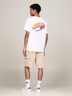 Tommy Jeans FUN NOVELTY TEE UNISEX  - T-shirt imprimé - white