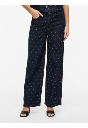 VIFREYA GEPUNKTETE - Pernera ancha - dark blue denim