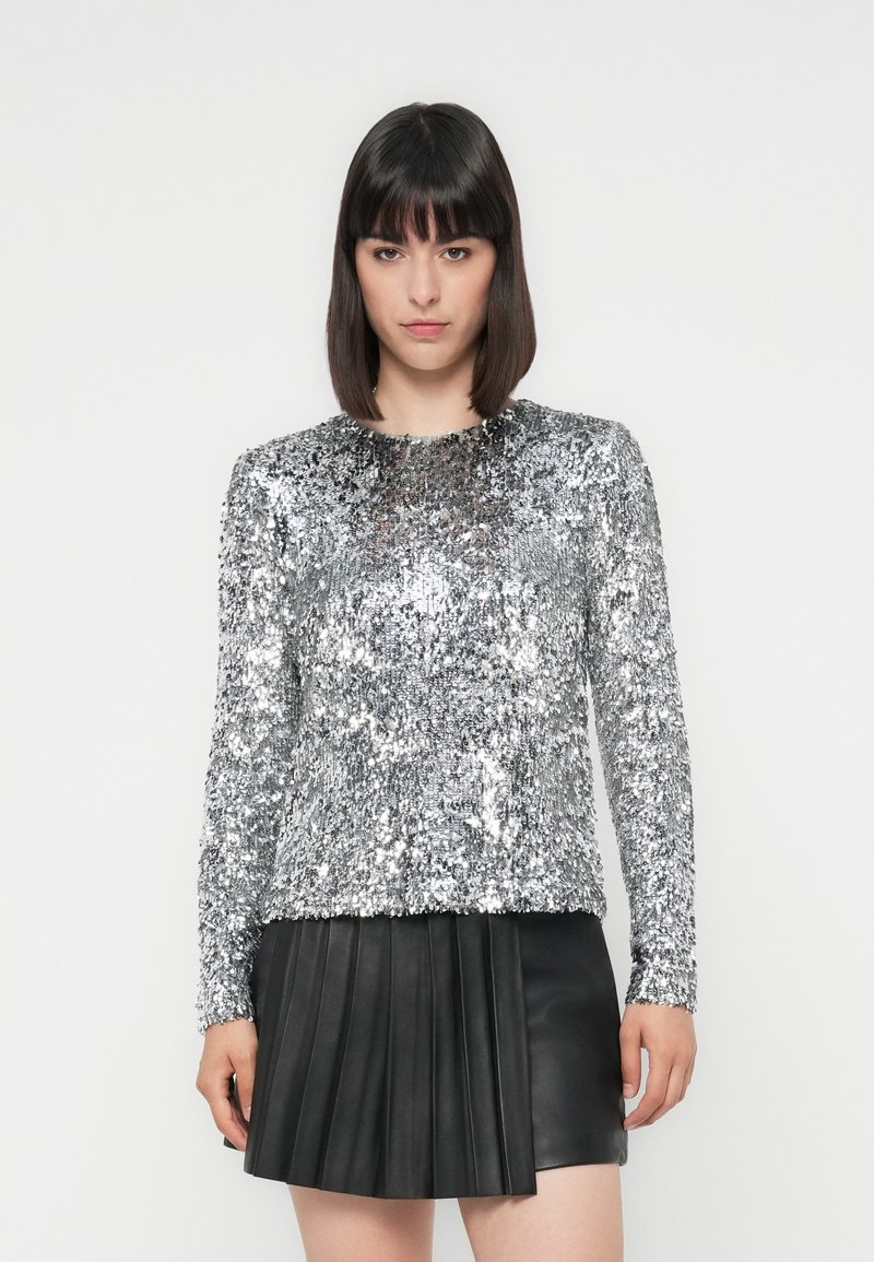 Maje Longsleeve zilverkleurig Maje Longsleeve zilverkleurig