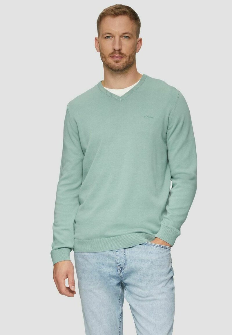 s.Oliver Strickpullover - salbeigrun