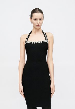 BEATRIZ BANDAGE DRESS - Koktélruha / Partiruha - jet black