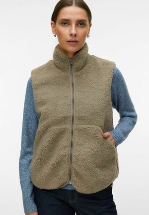 Vero Moda TEDDYFELL VMJOSEFINE - Mellény - laurel oak