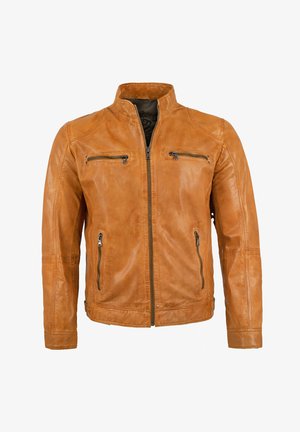 Mark Maddox ALESSIO - Leather jacket - safran