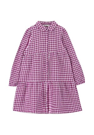 KARIERTES - Blusenkleid - lila