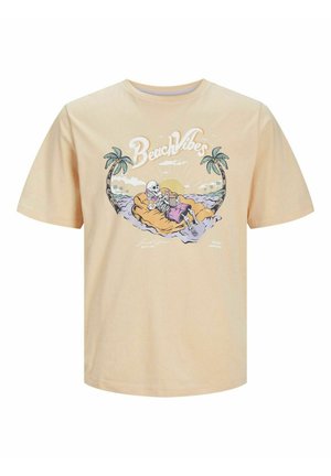 JJZION CREW NECK JNR - T-shirts print - apricot ice