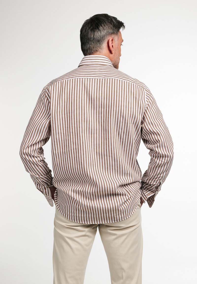 Herren Freizeithemden | Eterna LANGARM COMFORT FIT Hemd braun weiß/braun - VK69401 Herren Freizeithemden | Eterna LANGARM COMFORT FIT Hemd braun weiß/braun - VK69401