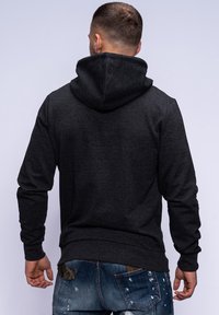 Jack & Jones Felpa con cappuccio - mottled dark grey