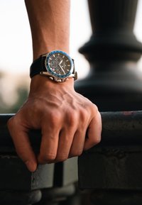 Jacques Lemans LIVERPOOL - Cronografo - steel black blue