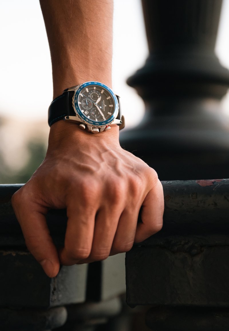 Jacques Lemans LIVERPOOL - Cronografo - steel black blue