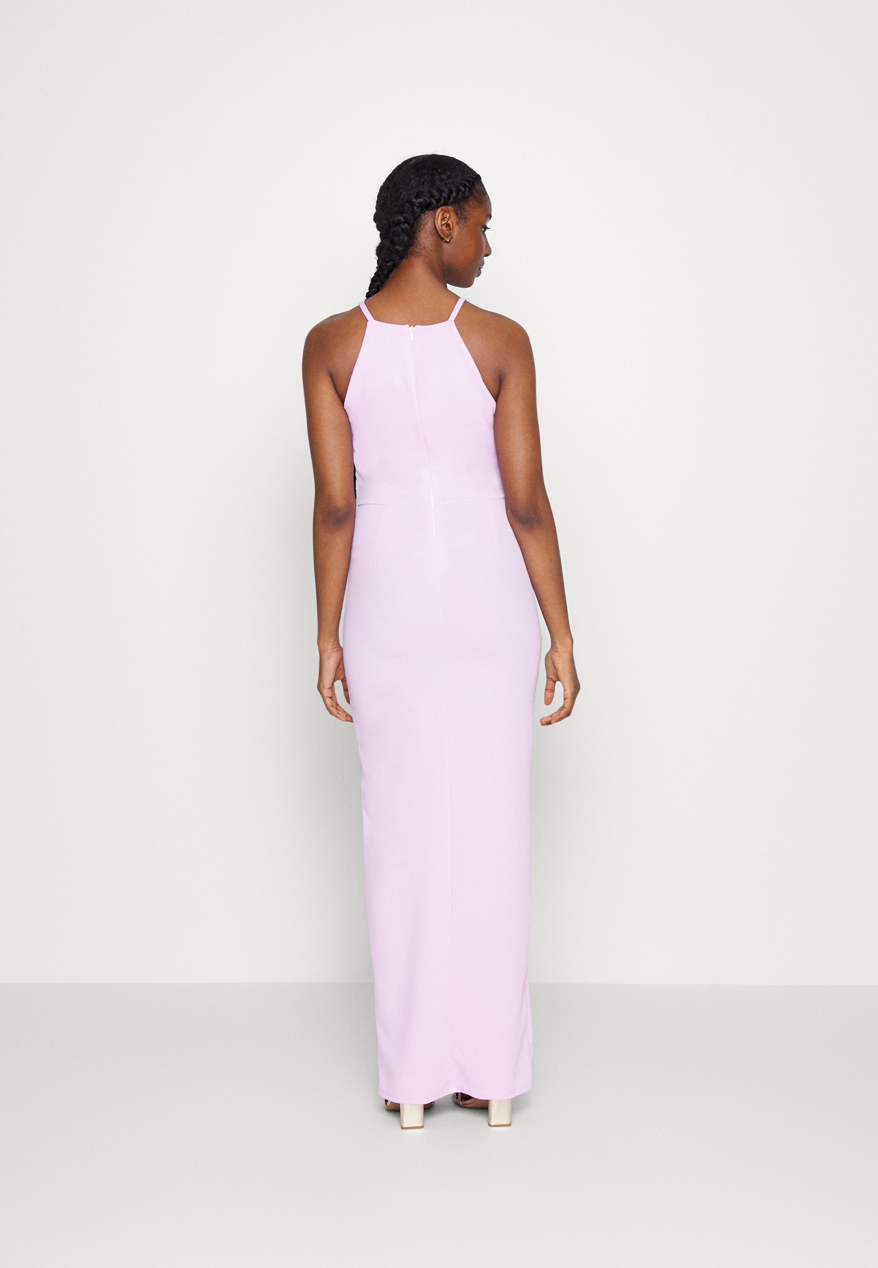 WAL G PETITE ETHEREAL ROUND NECK MAXI 