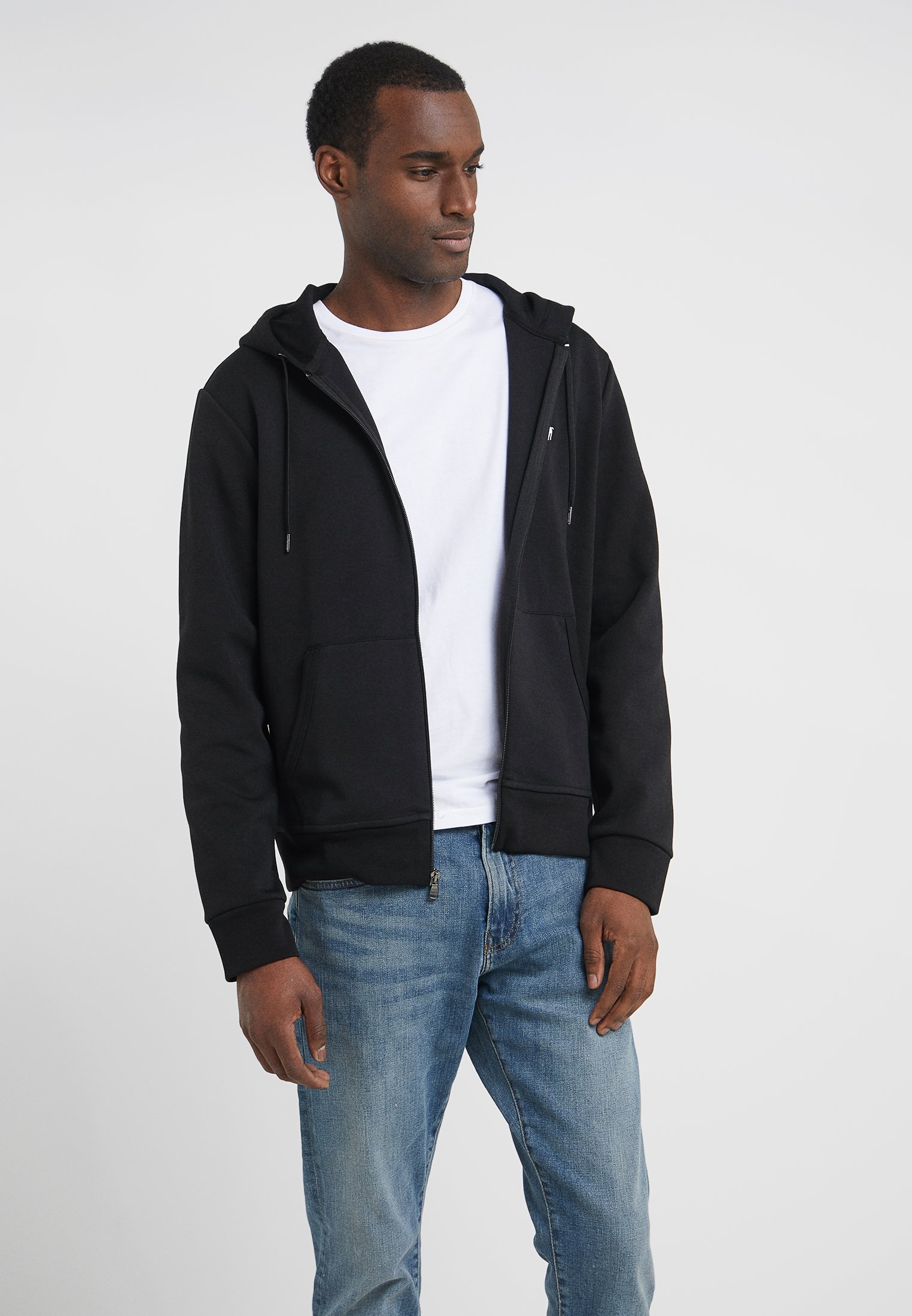 double knit full zip hoodie sweat à capuche zippé