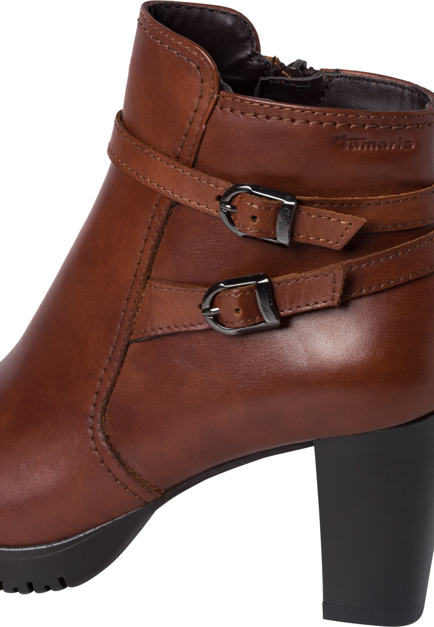 Tamaris Enkellaarsjes met hoge hak - cognac/bruin - Zalando.be