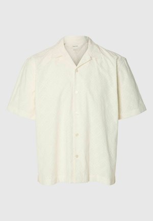 Selected, KURZARMHEMD RELAXED FIT - Hemd - egret