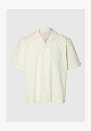 Selected, KURZARMHEMD RELAXED FIT - Hemd - egret