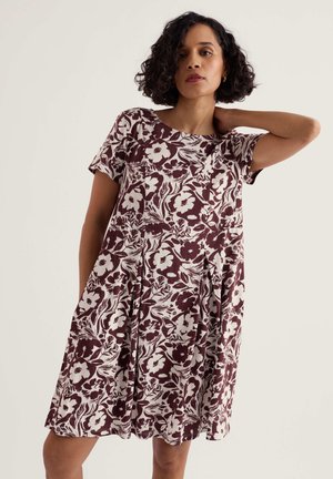 Seasalt Cornwall, SEASALT CORNWALL S/S WITCH HAZEL DRESS - Robe en jersey - summer shadows cacao