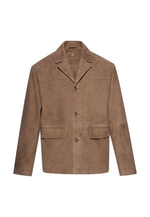 DreiMaster, DREIMASTER BLAZER - Kožená bunda - taupe