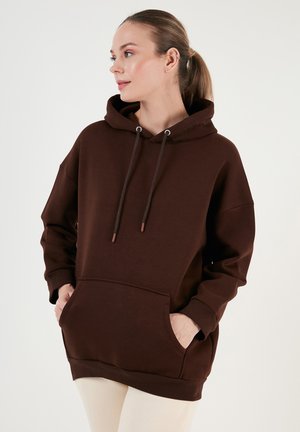 Mikina s kapucňou - brown