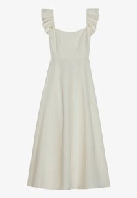 LINEN MIX MAXI DRESS - Velika haljina - white