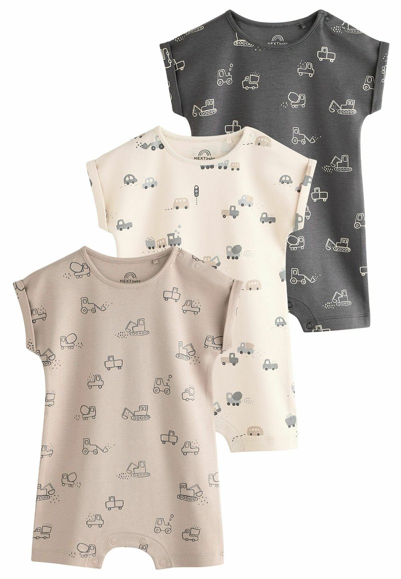 Next ROMPERS 3 PACK  - REGULAR FIT - Combinaison - black white transport