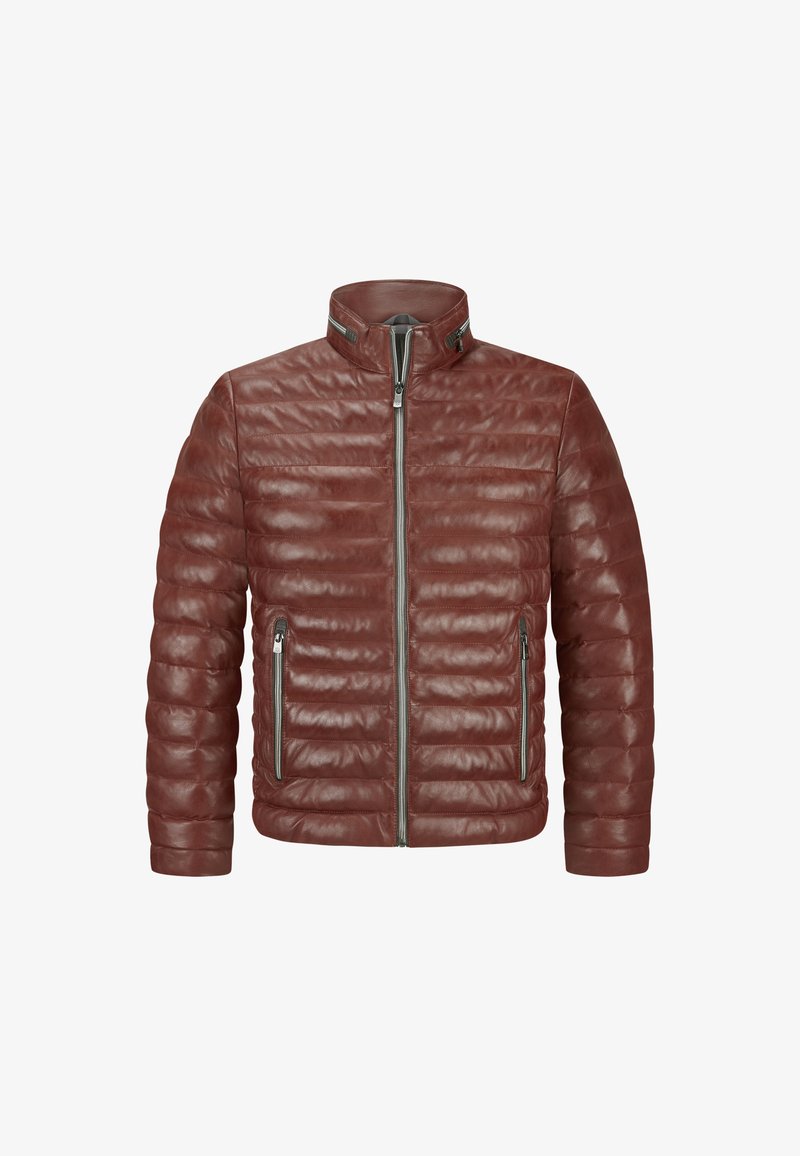 Milestone MSCORTINO - Lederjacke - kirschrot