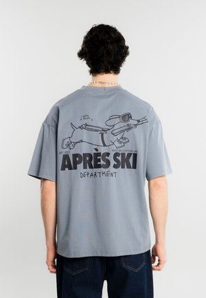 Another Cotton Lab, APRES SKI T-SHIRT UNISEX - T-shirt imprimé - vintage blue