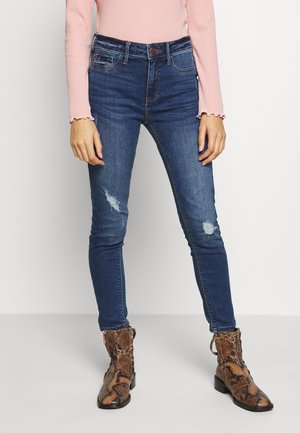 Skinny-Farkut - stone blue denim