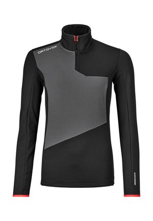 FLEECE LIGHT ZIP NECK - Fleece jumper - black raven