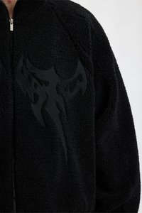 FAVELA EMBROIDERY JACKET - Φλις μπουφάν - black