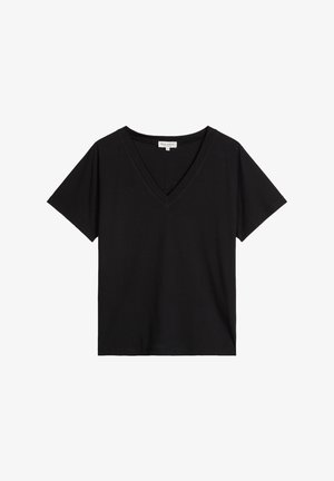 Marc O'Polo, T-SHIRT, SHORT SLEEVE, V NECK - T-shirt basique - black